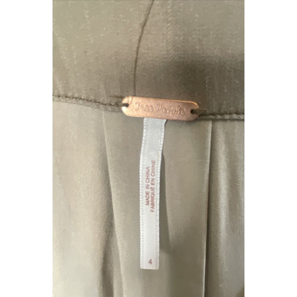 Free People Women's Utility Pantsuit Sz 4 100% Rayon Cargo Jumpsuit Boho - Picture 11 of 16
